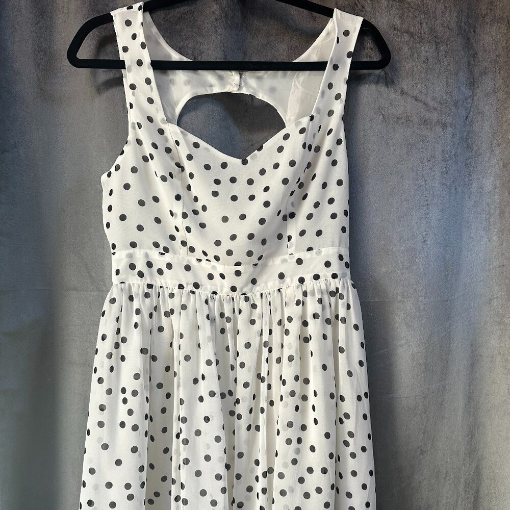 NWT Forever 21 Polka Dot black and white short length dress Size M